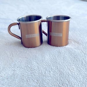 ☘️2/$15☘️ Set of 2 Smirnoff copper mug shot glasses